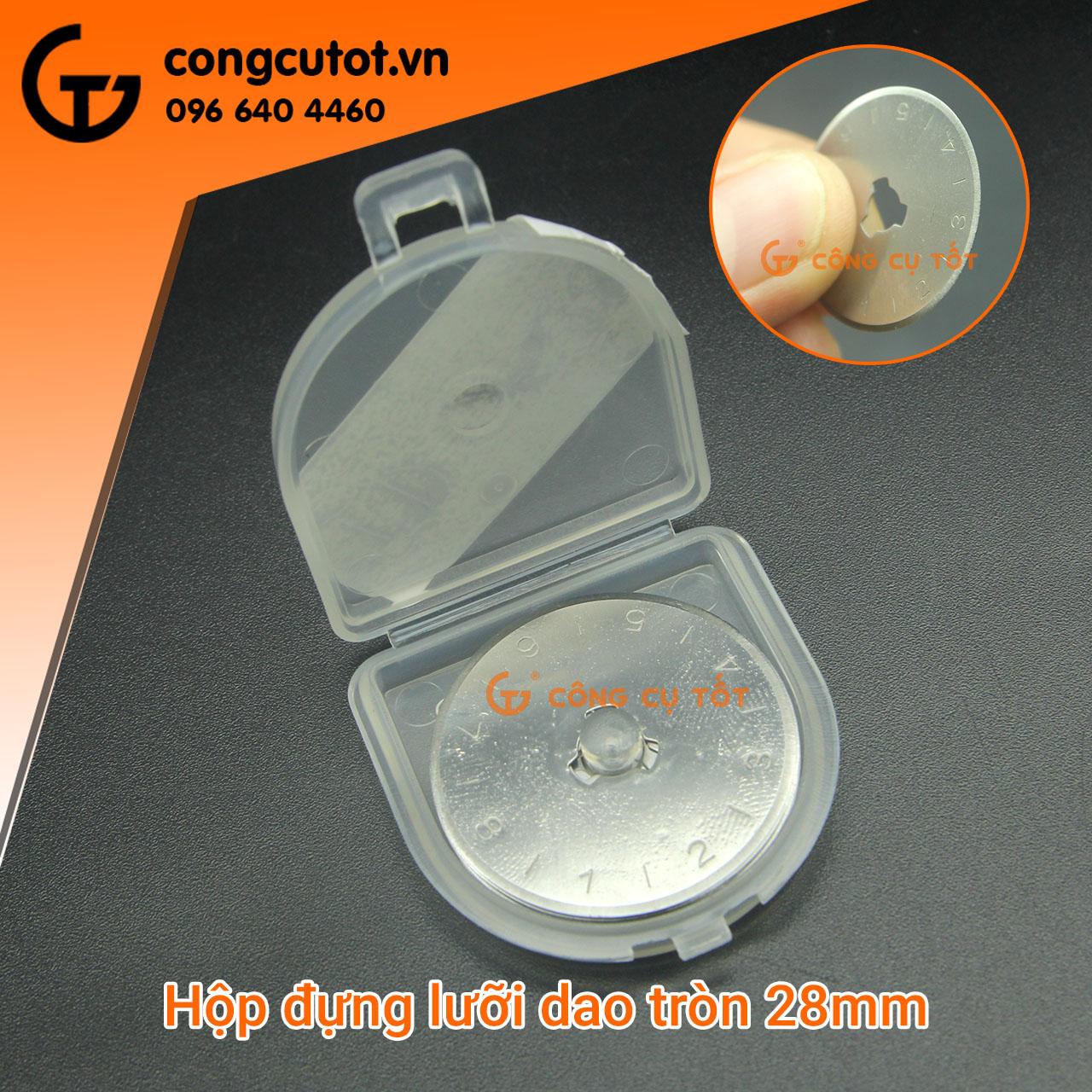 Hộp 10 lưỡi cắt thay thế dao tròn cắt vải 28mm, 45mm