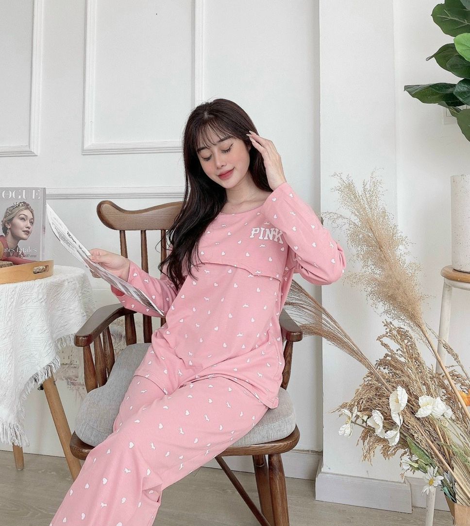 Bộ đồ bầu mặc trước và sau sinh, phong cách Hàn Quốc, Mặc là Mê