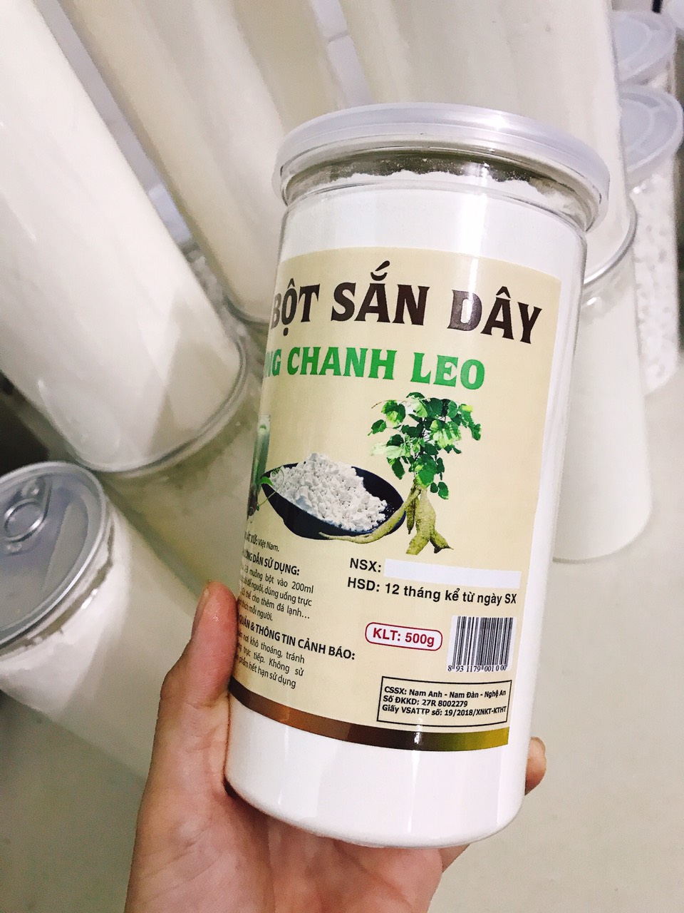 Tinh Bột Sắn Dây Chanh Leo Giải Độc,Trắng Da Hộp 500g - Xuka Shop