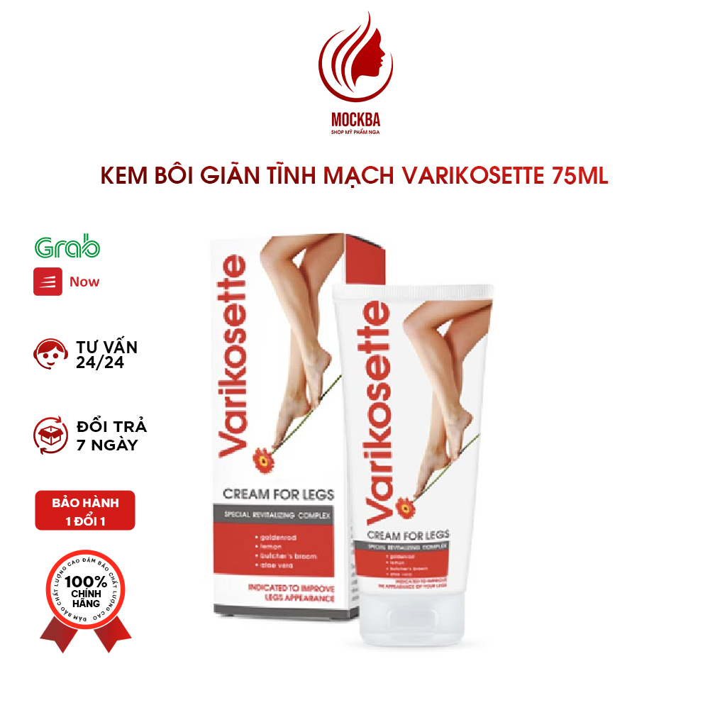 Kem bôi Giãn Tĩnh Mạch VARIKOSETTE 75ml Hàng Nga, Giúp Cải Thiện Lưu Thông Mạch Máu, Giảm Ê Buốt: Shopmyphamnga_mockba
