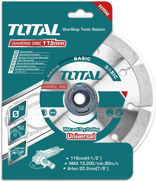 Đĩa cắt gạch khô ướt 115mm x 22mm diamond disc TOTAL Chính hãng tac2131153 - tac2131153, cam kết hàng đúng mô tả, chất lượng đảm bảo an toàn đến sức khỏe người sử dụng, đa dạng mẫu mã, màu sắc, kích cỡ