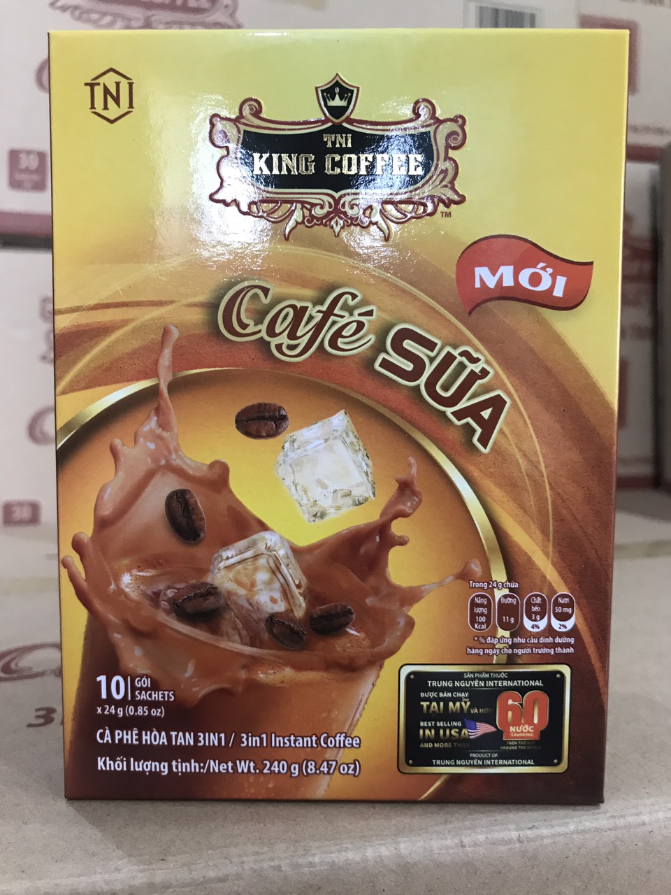 Cà phê sữa King Coffee Hộp 10 gói