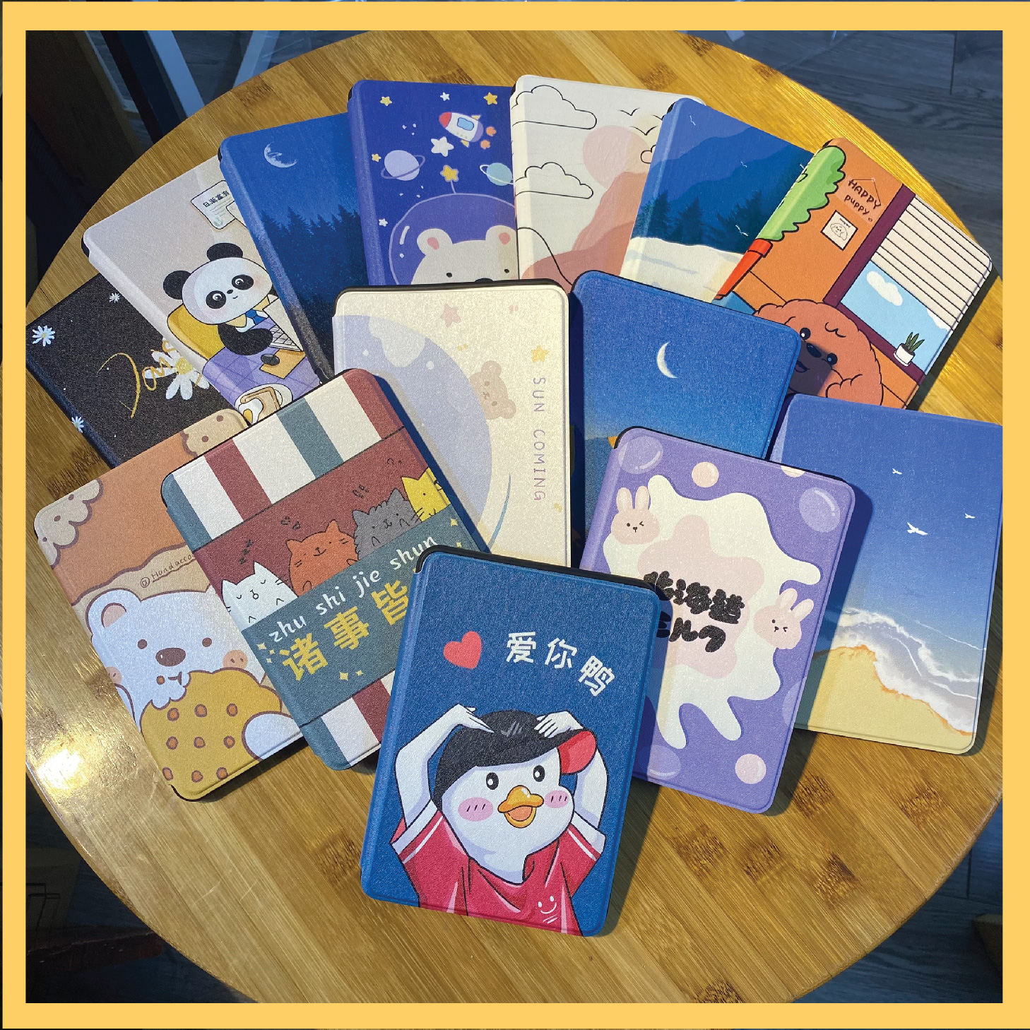 | 3 | bao da cover case kindle paperwhite, basic họa tiết xinh xỉu cho máy đọc sách kindle paperwhite 1,2,3,4 và basic