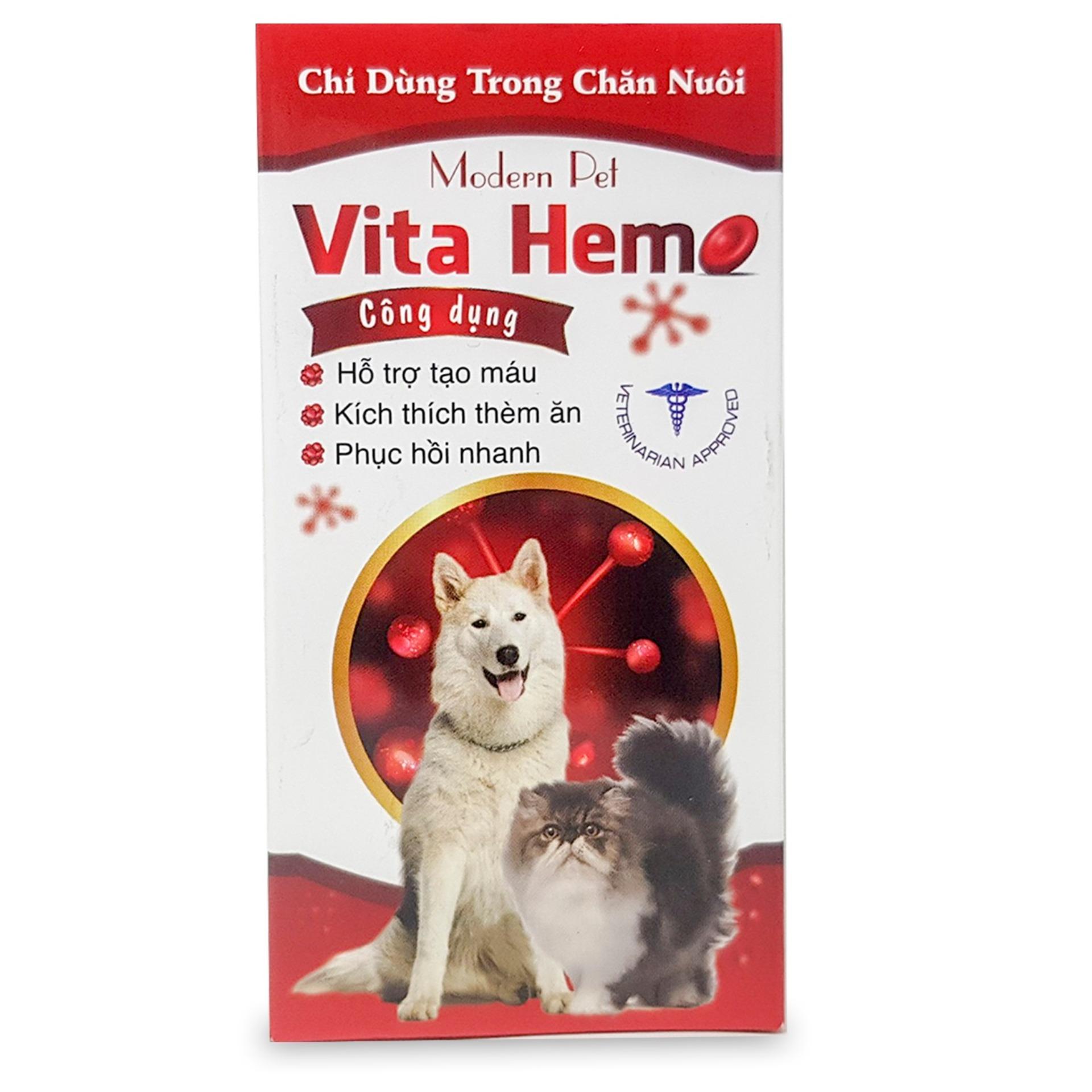 MODERN PET - VITA HEMO 100ml - Kích Thích Ăn Uống, Phục Hồi Sức Khỏe Nhanh