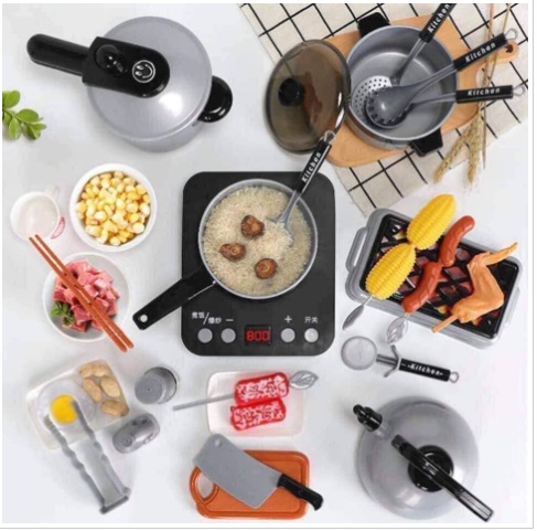 Bộ đồ chơi nhà bếp nấu ăn 36 chi tiết dùng pin cho bé gái