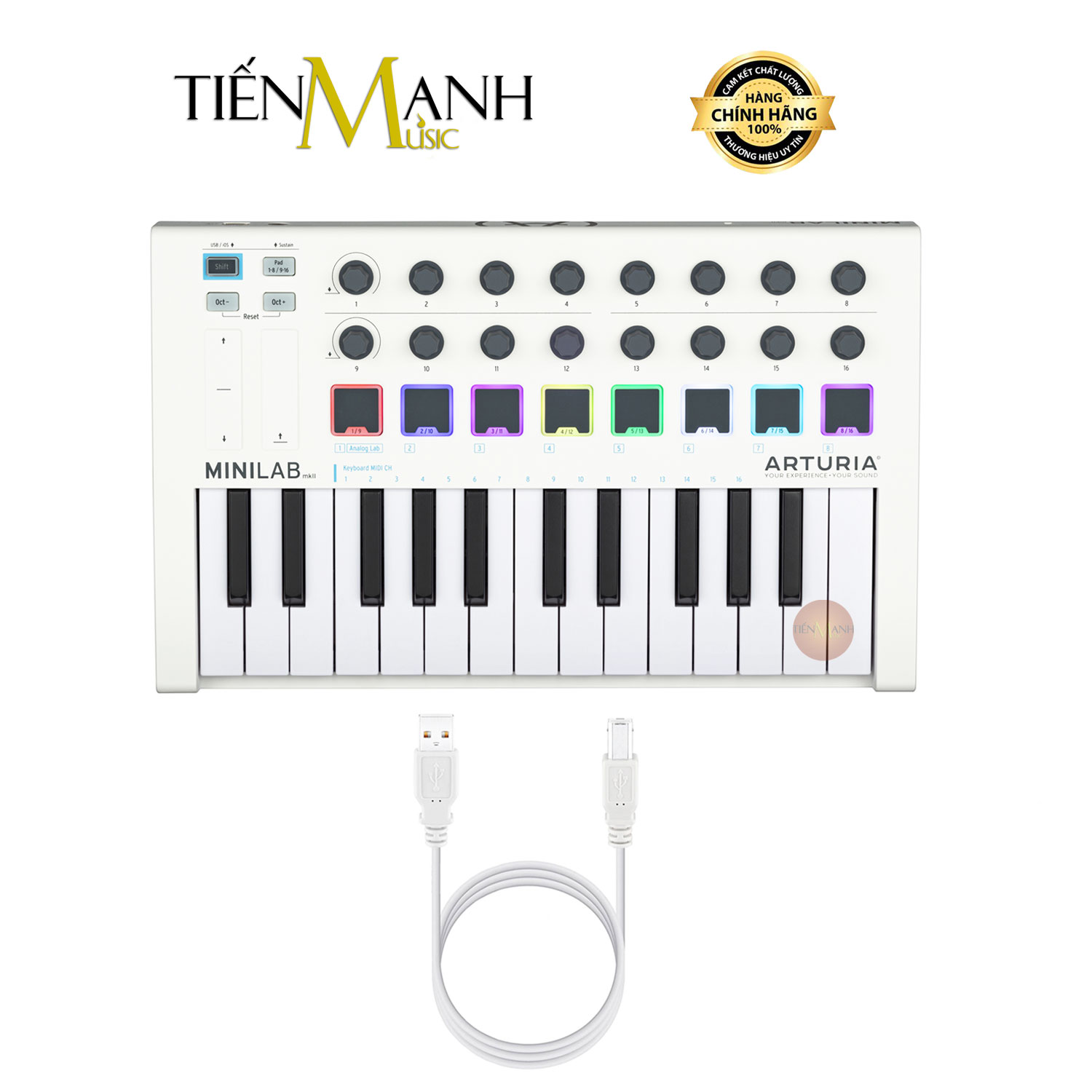 [Chính Hãng] Arturia MiniLab MKII - Midi Keyboard Controller MK2 Bàn Phím Sáng Tác Sản Xuất Âm Nhạc Producer Mini Lab