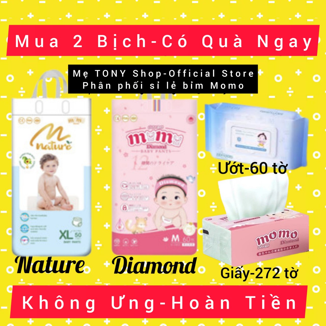 [Mua 2-Tặng KhănGiấy Lụa]Bỉm Tã Hữu Cơ;Bỉm Tã Dán/Quần Momo DIAMOND/Momo NATURE Cao Cấp Đủ Size (Tinh Chất Hoa Anh Đào/Hạt Quả Bơ))