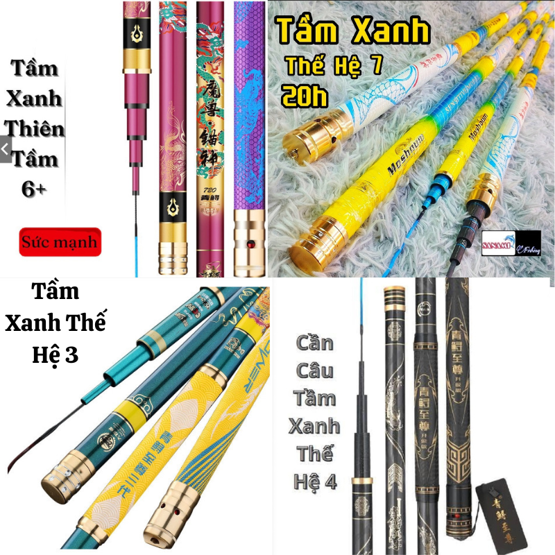 Cần câu tay tầm xanh các thế hệ chuyên săn hàng bạo lực độ cứng 20-22h - sanami fishing