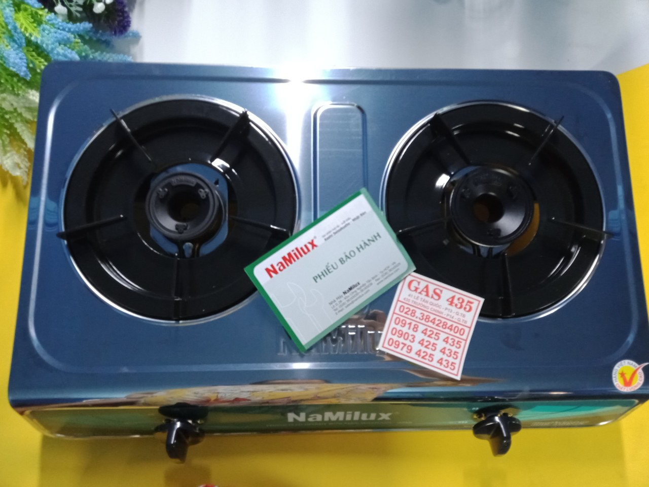 Bếp gas đôi inox Namilux