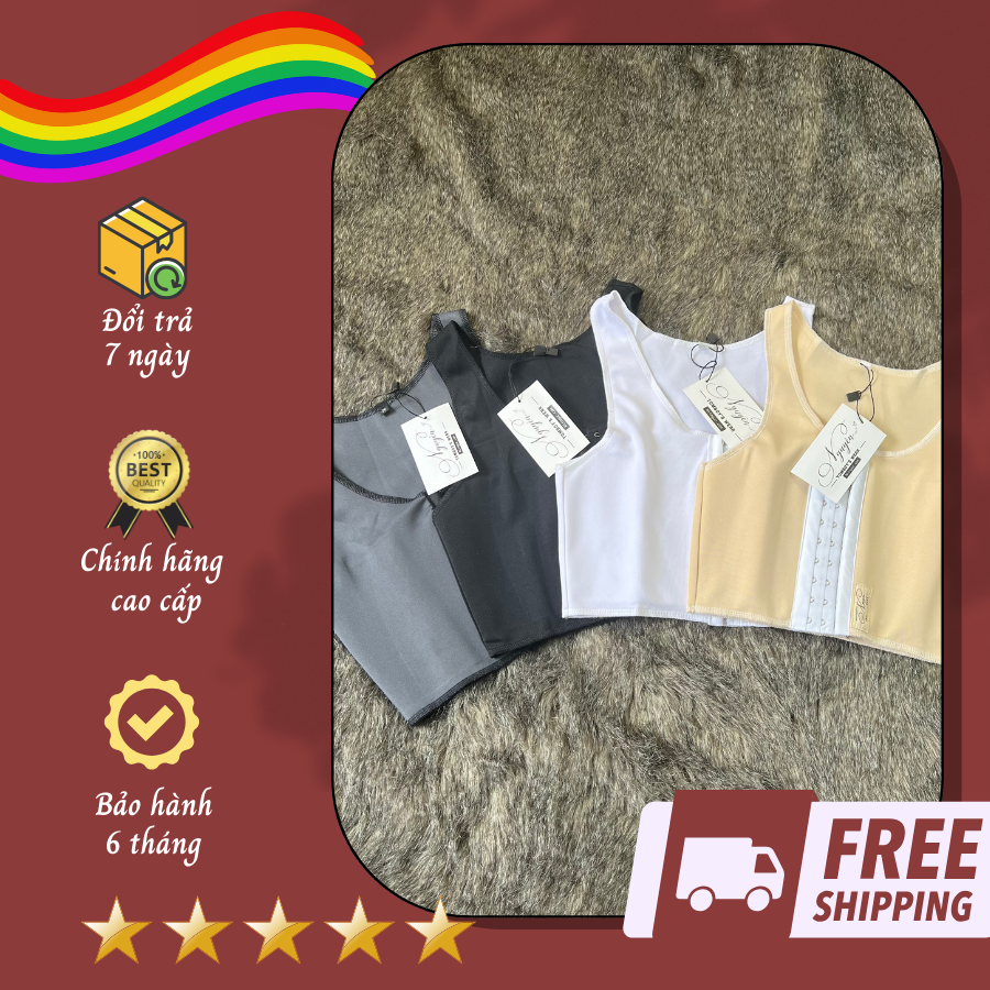 Áo Nịt Ngực Cài Trước Gen Thun Không Viền Tomboy - Áo Lót Bó Nịt Làm Ngực Tomboy Thể Thao Tập Gym Ba Lỗ Thun Trơn Cotton Gen Thun Không Viền Cài Trước Bigsize Nguyễn Nguyên
