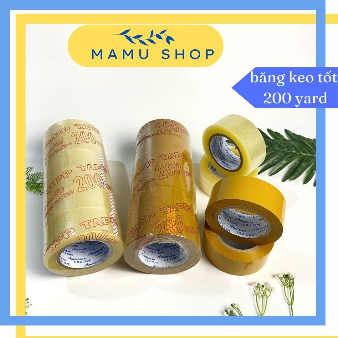 Băng keo đóng hàng băng keo trong suốt và đục 200 yard Mamu shop M151
