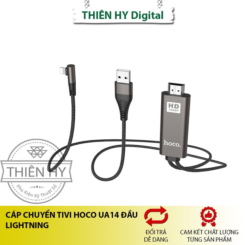 Cáp chuyển tivi hoco ua14 đầu lightning cho iphone ipad dài 2m