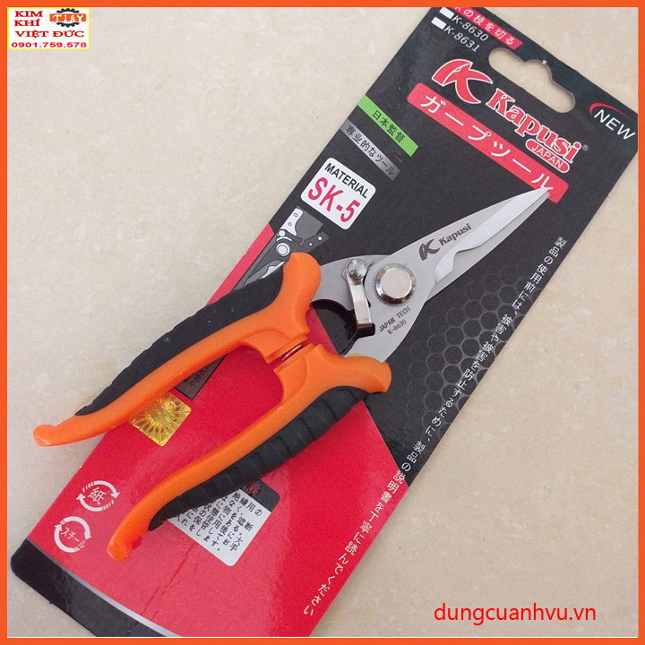 Kéo cắt tỉa cành cây Kapusi lưỡi thẳng