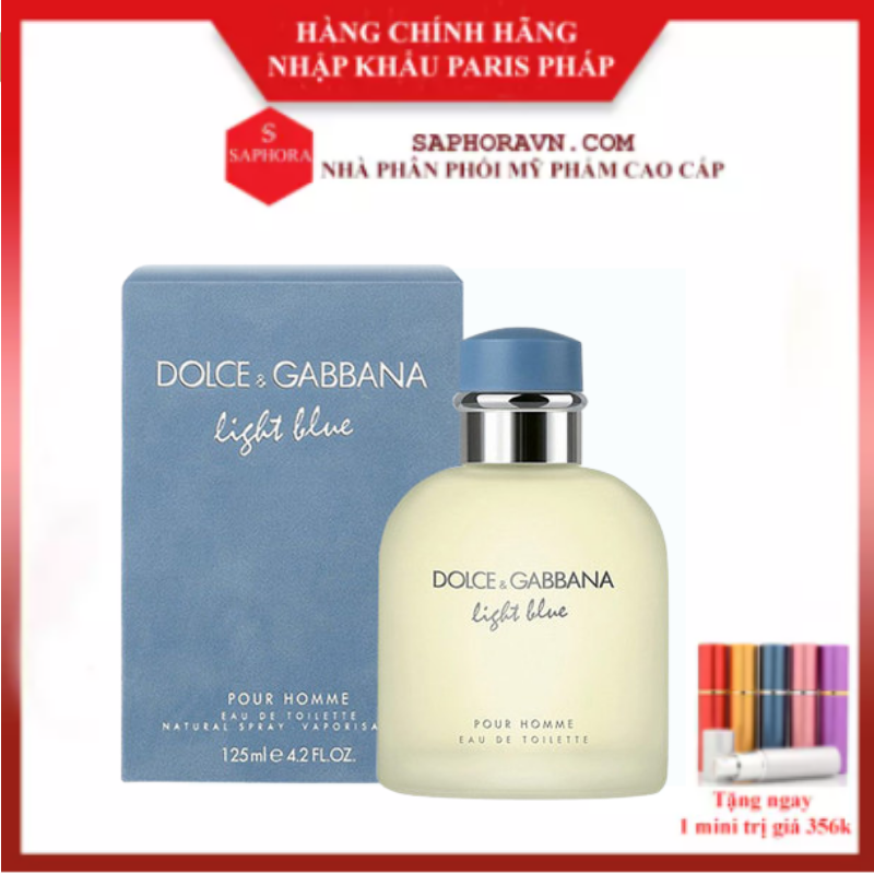 Nước hoa d&g, nước hoa d&g nam,d&g light blue pour homme edt 125ml 2021 bao test-