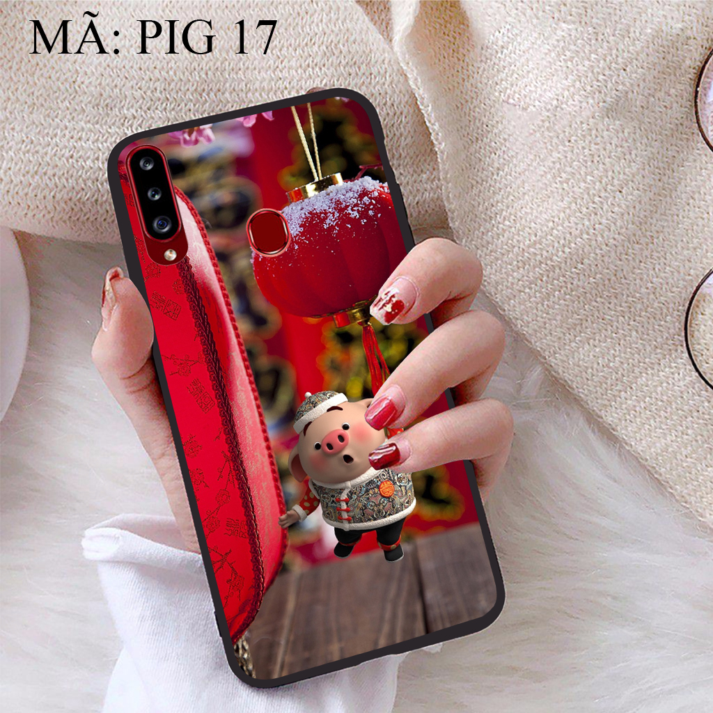 [HCM]Ốp lưng iCase dành cho Samsung Galaxy A20S viền dẻo TPU BST Pig Cute