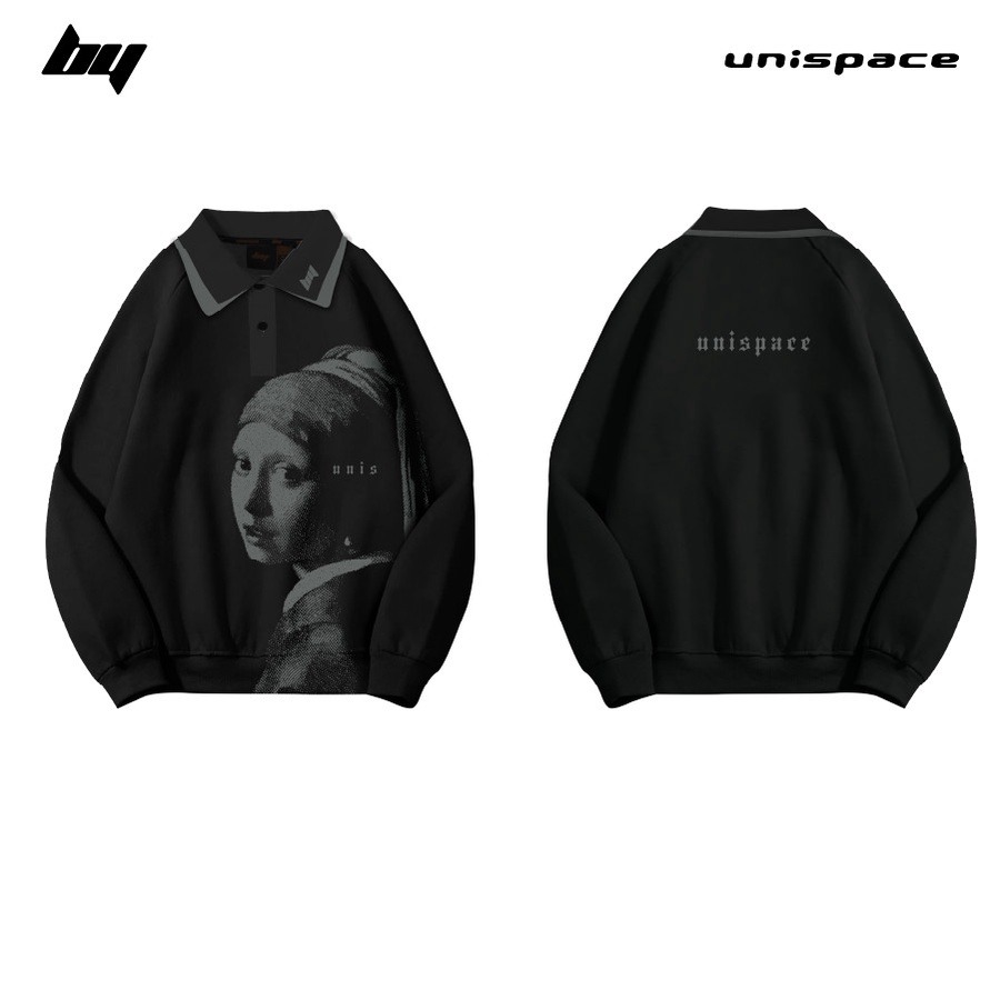 Áo sweater polo shirt local brand By UniSpace áo thun tay dài nam nữ