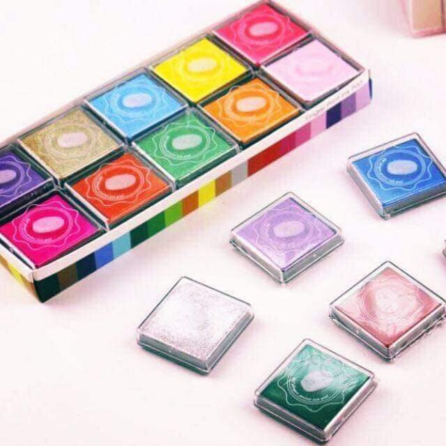 [Hoàn Tiền 10%]Bộ 20 Màu Mực In Dấu Vân Tay