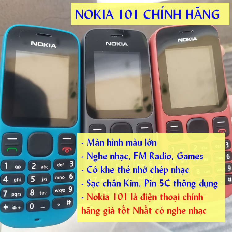 Điện thoại giá rẻ nghe nhạc - nokia 101 - 2 sim