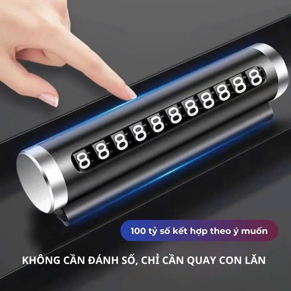 Car Emergency Number Card, Convenient Rotating Aluminum Car Emergency Number Plate, Temporary Parking Card with Roller Number Giá 19,900 Đồng*Miễn phí vận chuyển