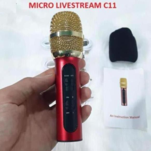 Mic Thu âm C11 livestream cao cấp tặng kèm tai phone - PDBTK3D4677