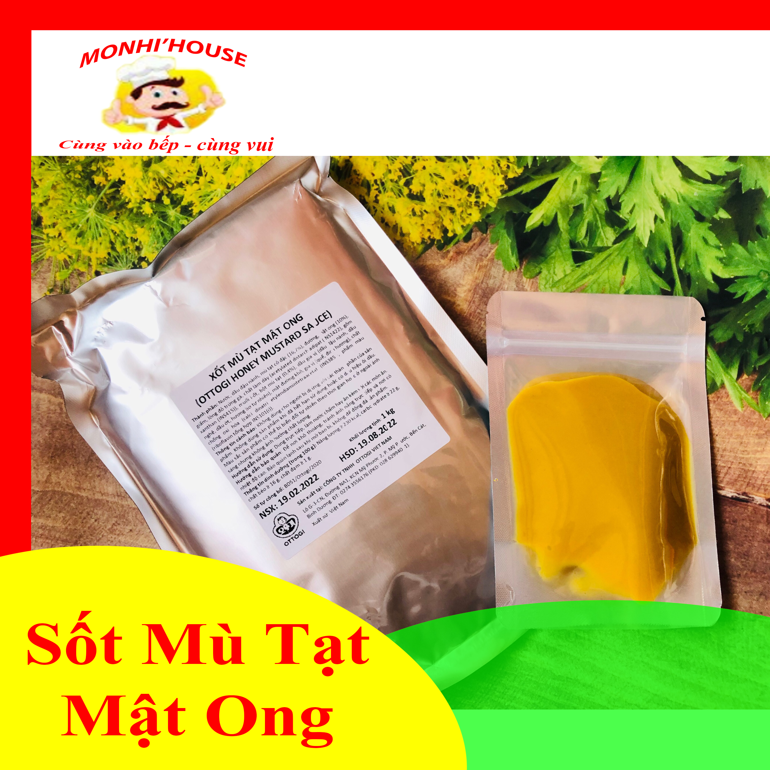 500g sốt mù tạt mật ong ottogi / 200g/ 100g