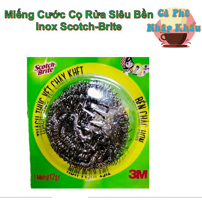 Miếng cước inox chà nồi siêu sạch Scotch Brite 12g