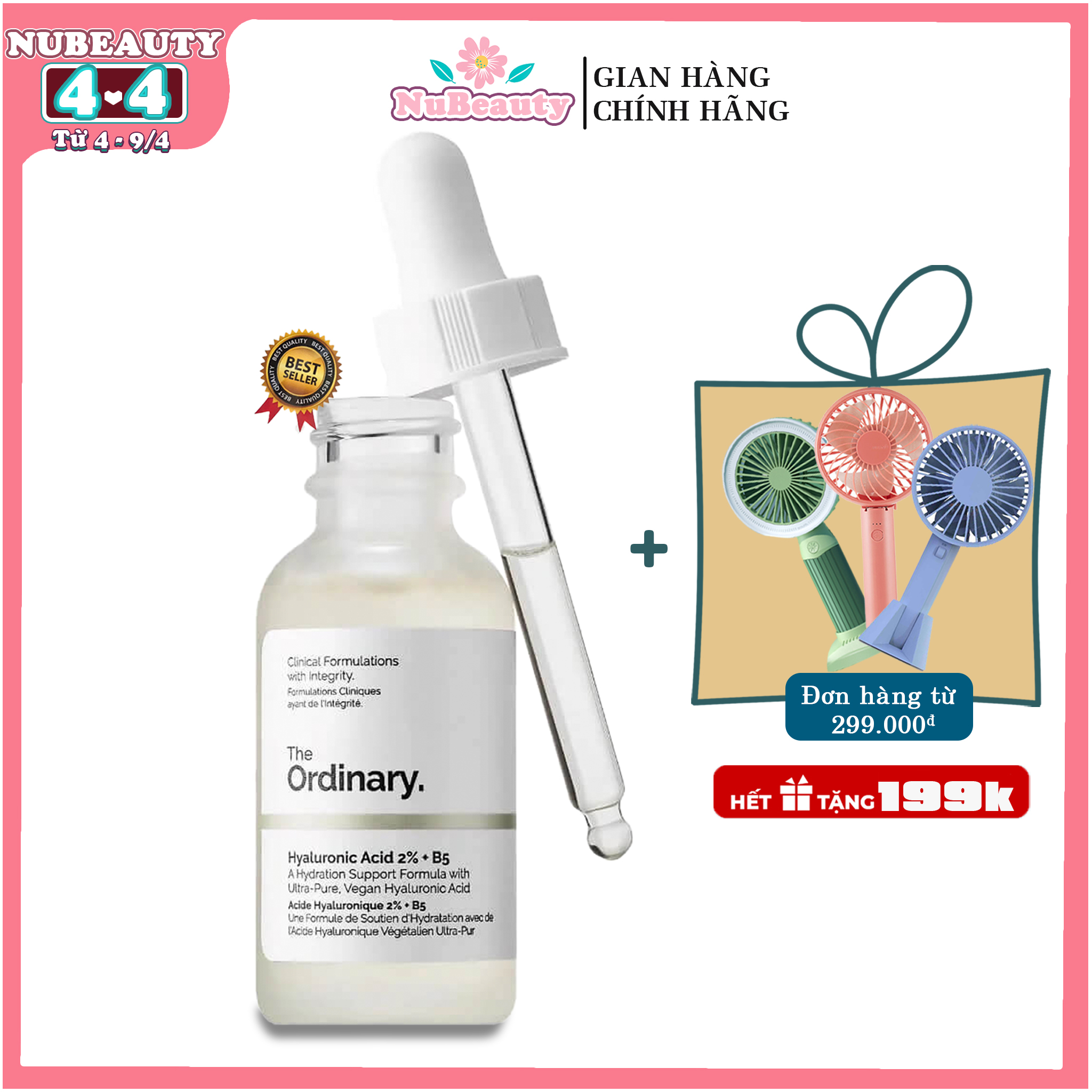 "CHÍNH HÃNG" Serum Cấp Nước Và Phục Hồi Da The Ordinary Hyaluronic Acid 2% + B5
