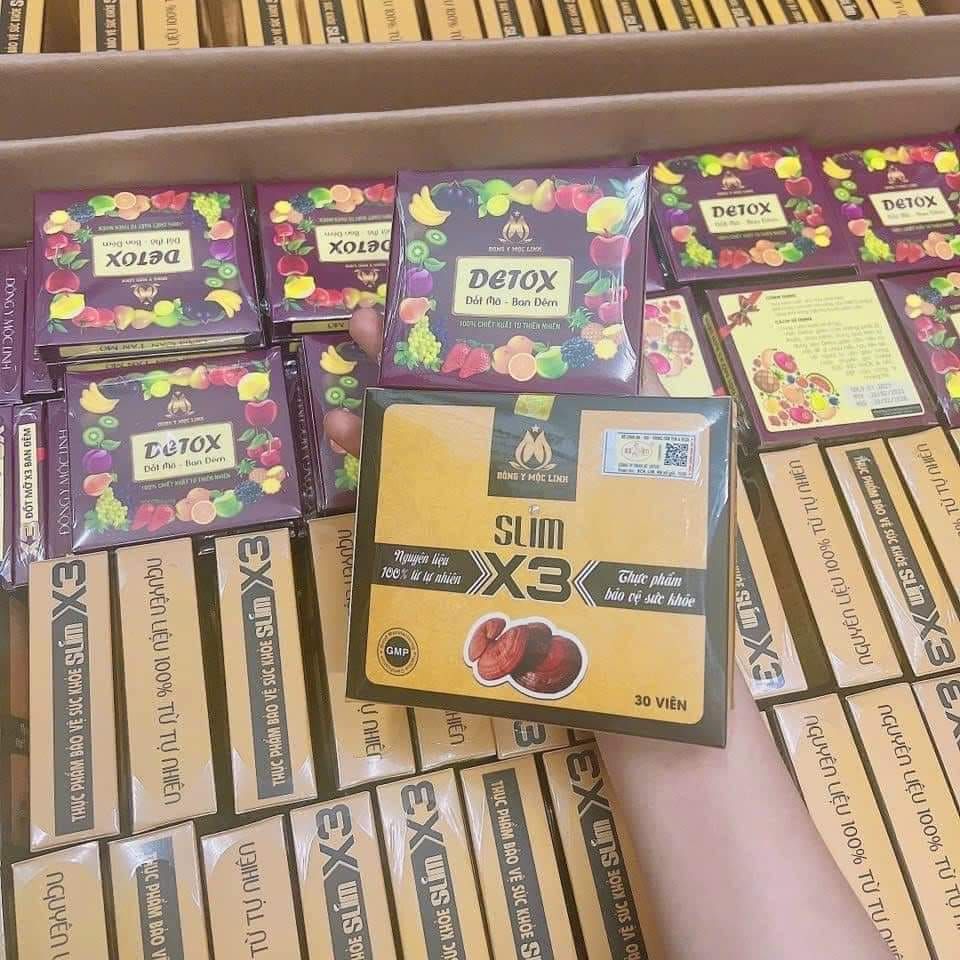 Giảm cân slim x3 tặng 15v detox ban đêm - hàng chính hãng