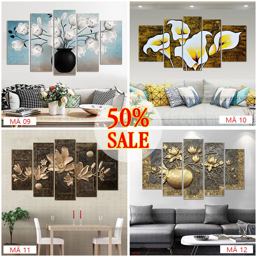 [XẢ KHO] 20 MẪU TRANH TREO TƯỜNG PHÒNG KHÁCH 5 TẤM LOẠI LỚN RỘNG 1.5M HOT NHẤT CHƠI TẾT 2020