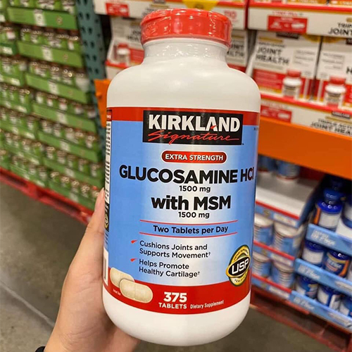 [HCM]Glucosamine HCL 1500mg with MSM 1500mg Kirkland Signature hộp 375 viên