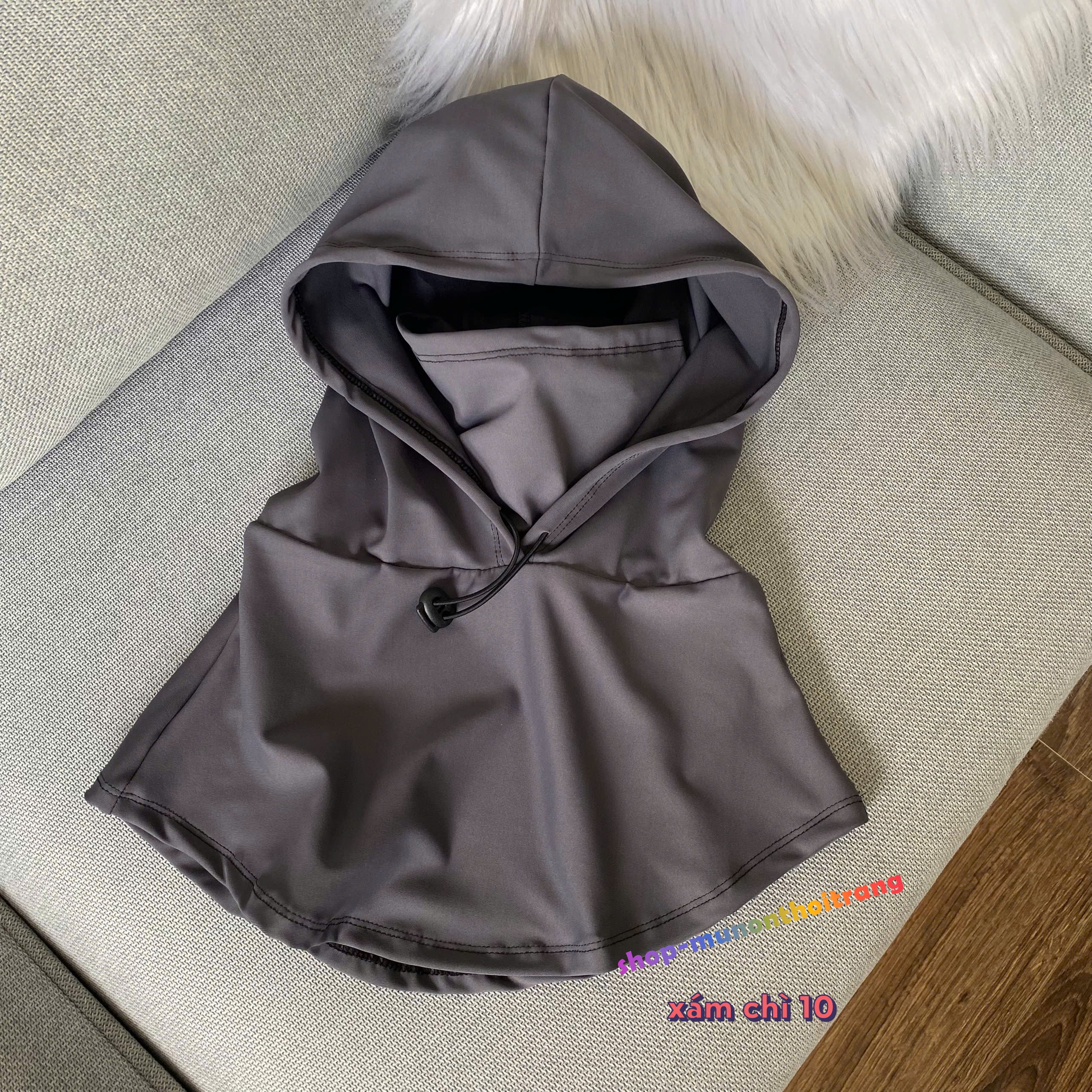 Multi-Purpose Hood with Mask for Men and Women - Anti-Uv Sun Hat with Ninja-Style Drawstring - 4