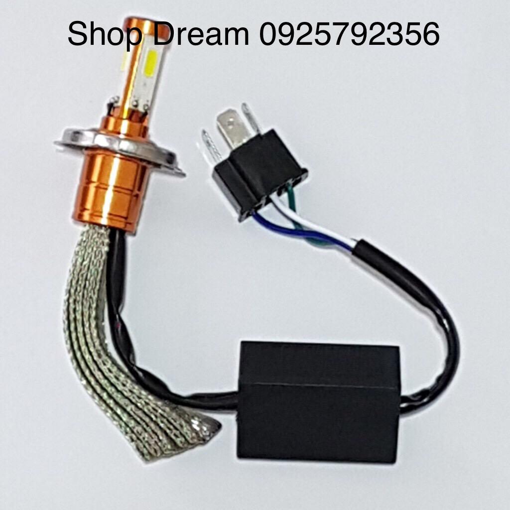 LED PHA XE MÁY C-Y-T  3 Tim led  H4 (hàng không cần chuyển điện)