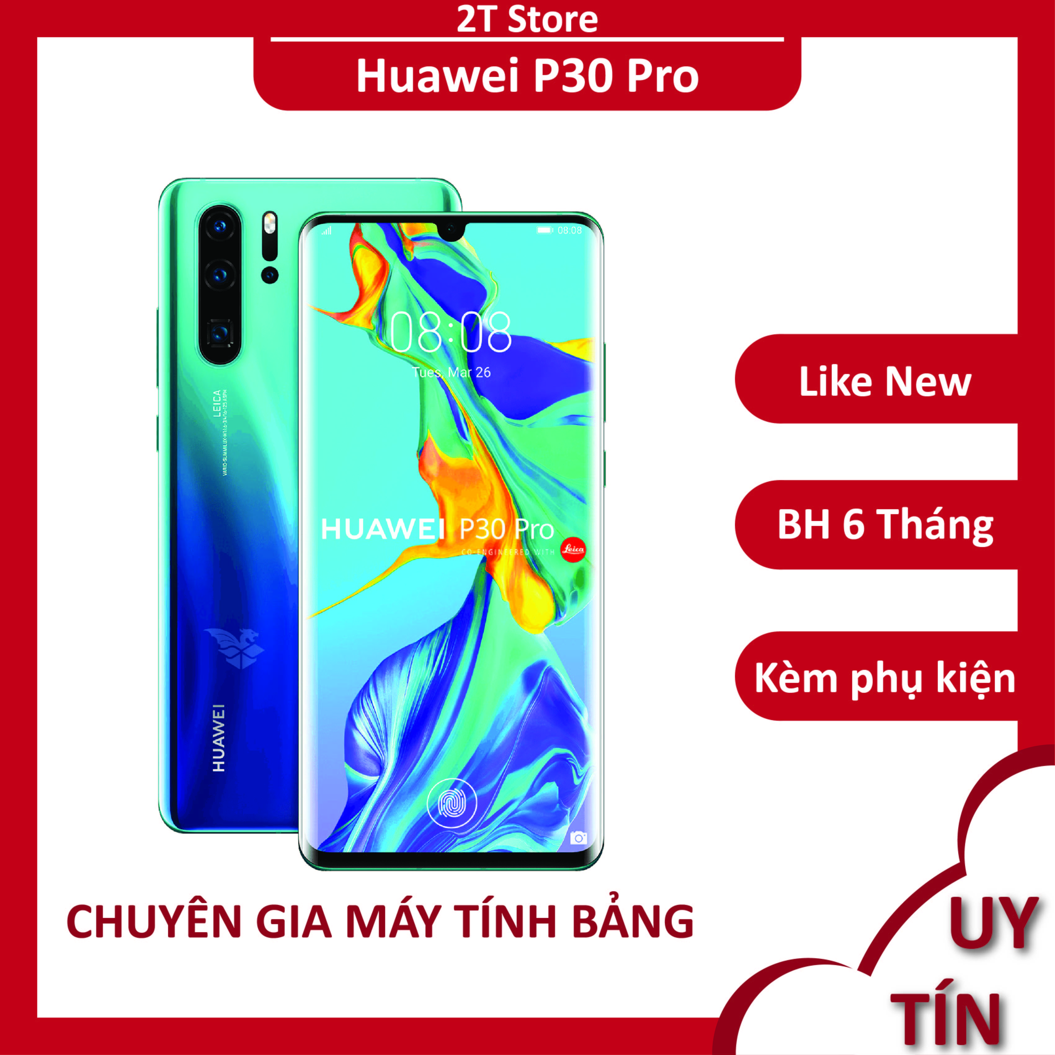 Điện thoại huawei p30 pro ram 8/128gb chip kirin 980 màn oled full hd+ thiết kế cao cấp màn hình cong hiện đại