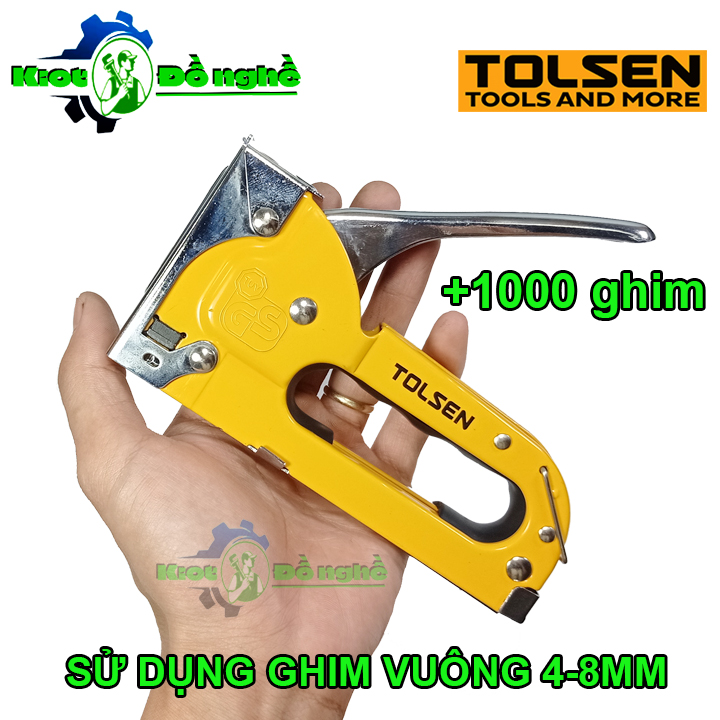 Súng bắn ghim 4-8mm TOLSEN 43022 - Súng bắn đinh ghim, kìm bấm đinh ghim, kìm bấm ghim gỗ, ghim tranh, ghim bạt