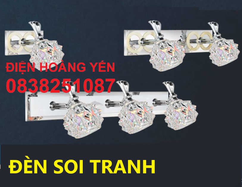 Đèn soi tranh soi gương đèn trang trí led ánh sáng vàng