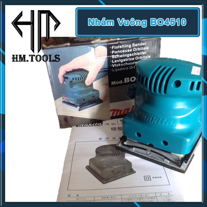 Máy chà nhám rung makita 4510, công suất 160w - máy chà nhám gỗ, máy chà nhám vuông, máy chà nhám - Vòng tua 12000v/p - Bảo hành 6 tháng - HẢI MY STORE