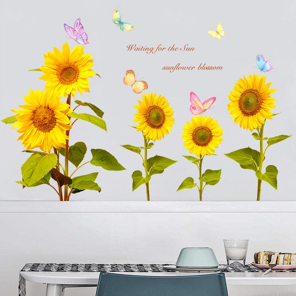 Decal Dán Tường Hoa Hướng Dương