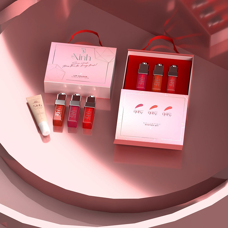 Son xinh mỹ phẩm đông anh chính hãng set son 3 màu