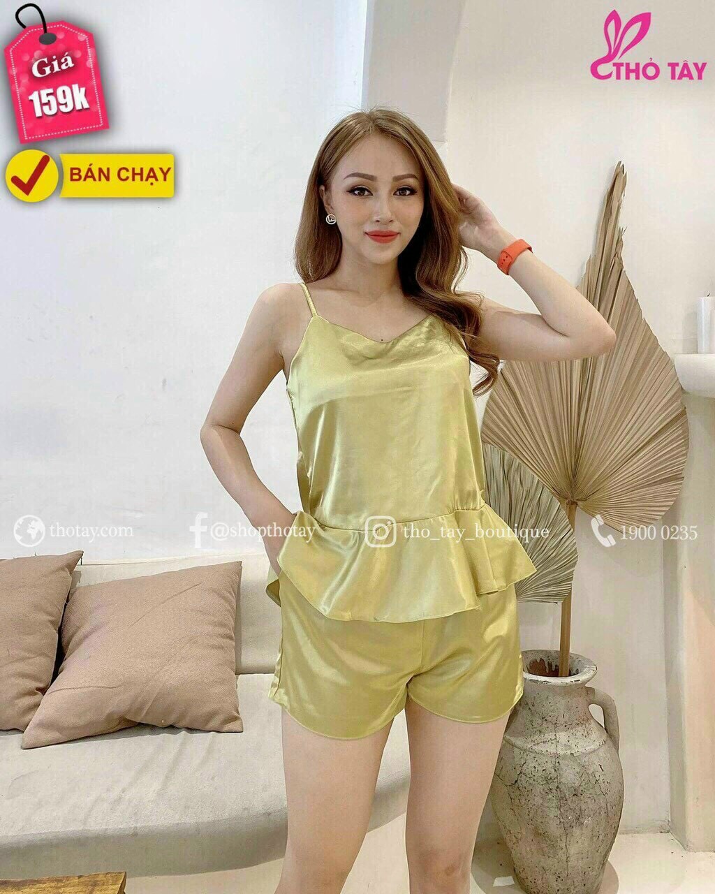 [HCM]Sét Bộ Áo 2 Dây Chất Lụa Bóng Mặc Nhà Thoải Mái  Dạo Phố Mát Mẻ Dễ Chịu. QC