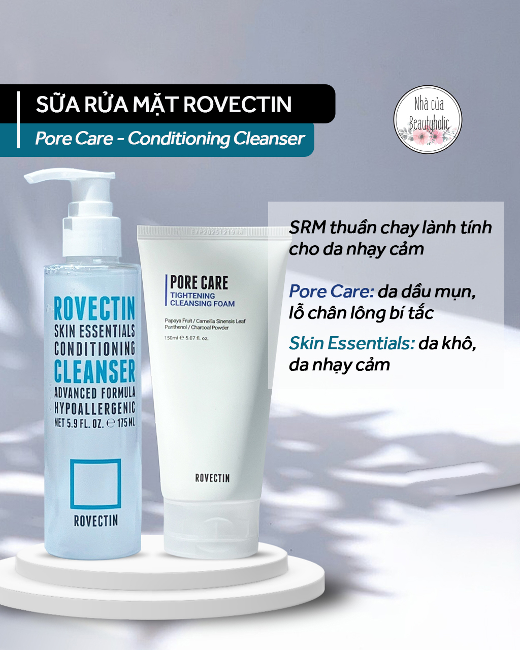 Sữa rửa mặt thuần chay rovectin