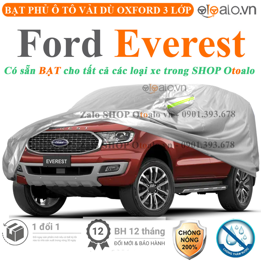 Bạt phủ xe ô tô Ford Everest chống nắng mưa 3 lớp CAO CẤP - OTOALO