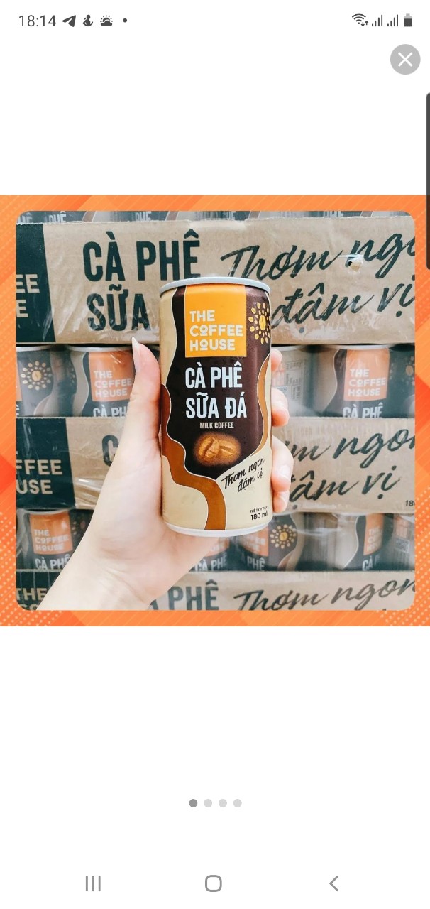 Cafe sữa đá lon 180ml The Coffee House