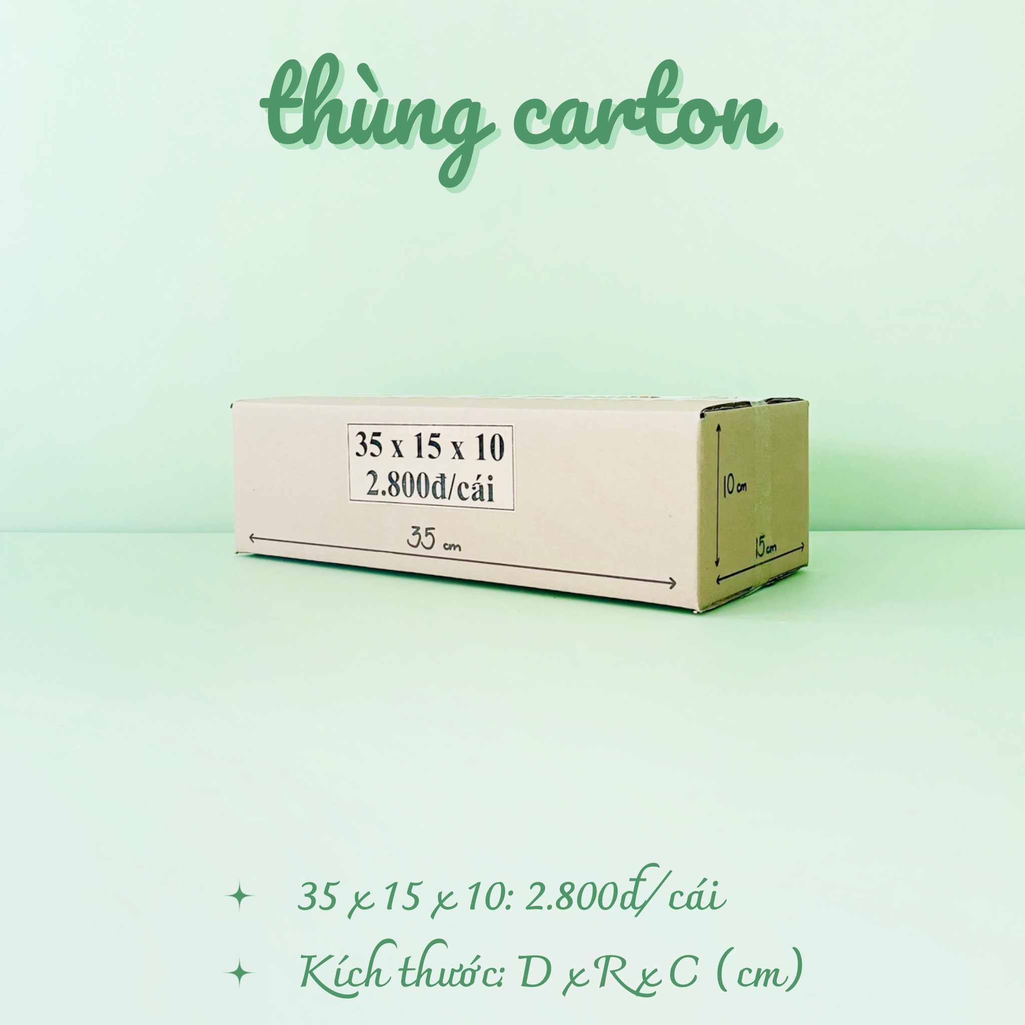 Kích thước 35x15x10 cm Combo 50 hộp carton đóng gói hàng hóa
