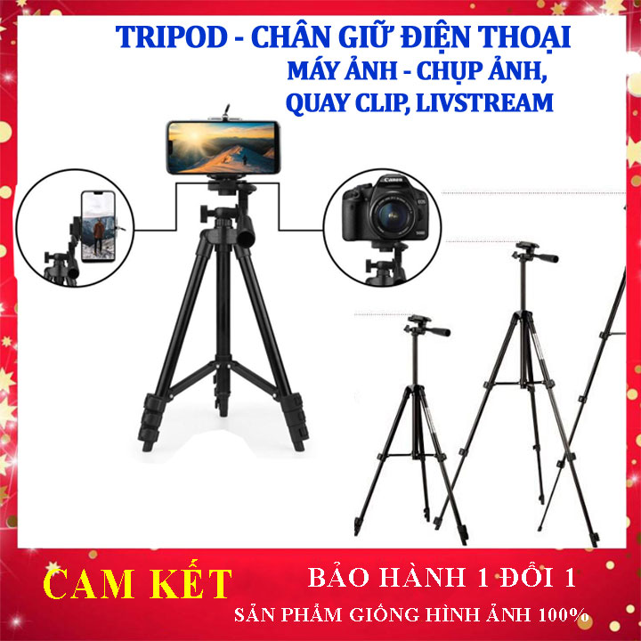 Tripod giá đỡ điện thoại 3120 quay phim chụp ảnh, live stream tiện lợi - Tripod gắn điện thoại đa năng chiều dài linh hoạt 3 chân chắc chắn, bền đẹp