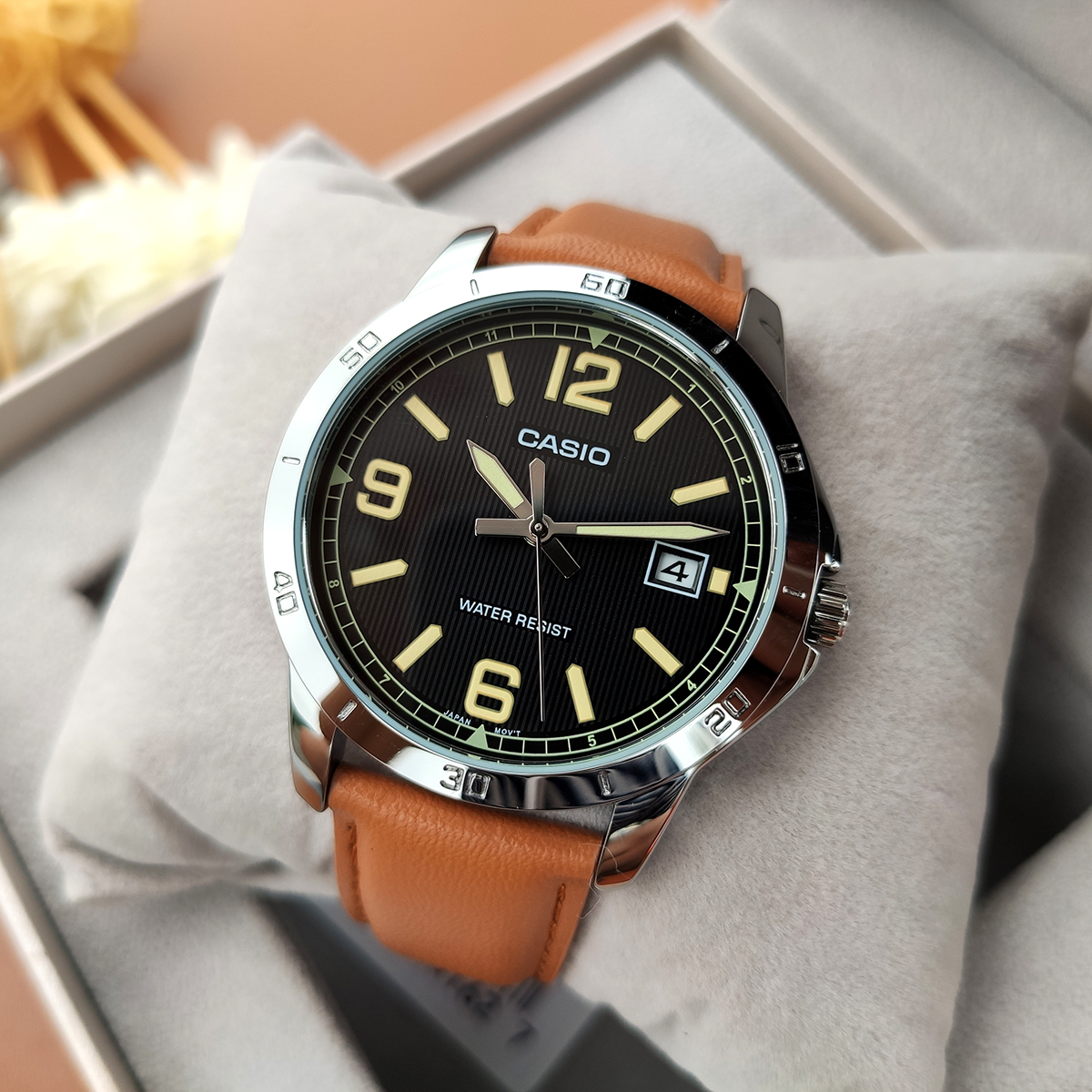 Đồng hồ nam casio mtp-v004l-1b2 thiết kế trẻ trung, thanh lịch.