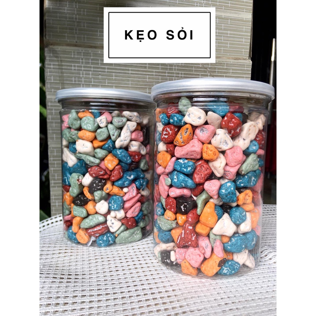Kẹo sỏi đá socola nhân socola dẻo nhiều màu sắc
