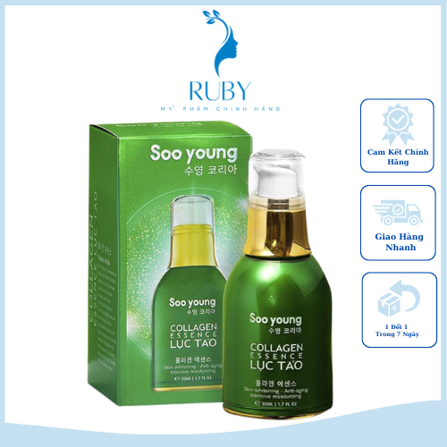 Serum tinh chất lục tảo Collagen Essence Soo Young chính hãng