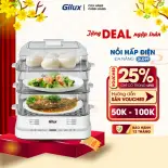 Nồi hấp điện đa năng Gilux - Dung tích 24L - 3 tầng hấp tiện lợi - Hàng chính hãng - Bảo hành 12 tháng