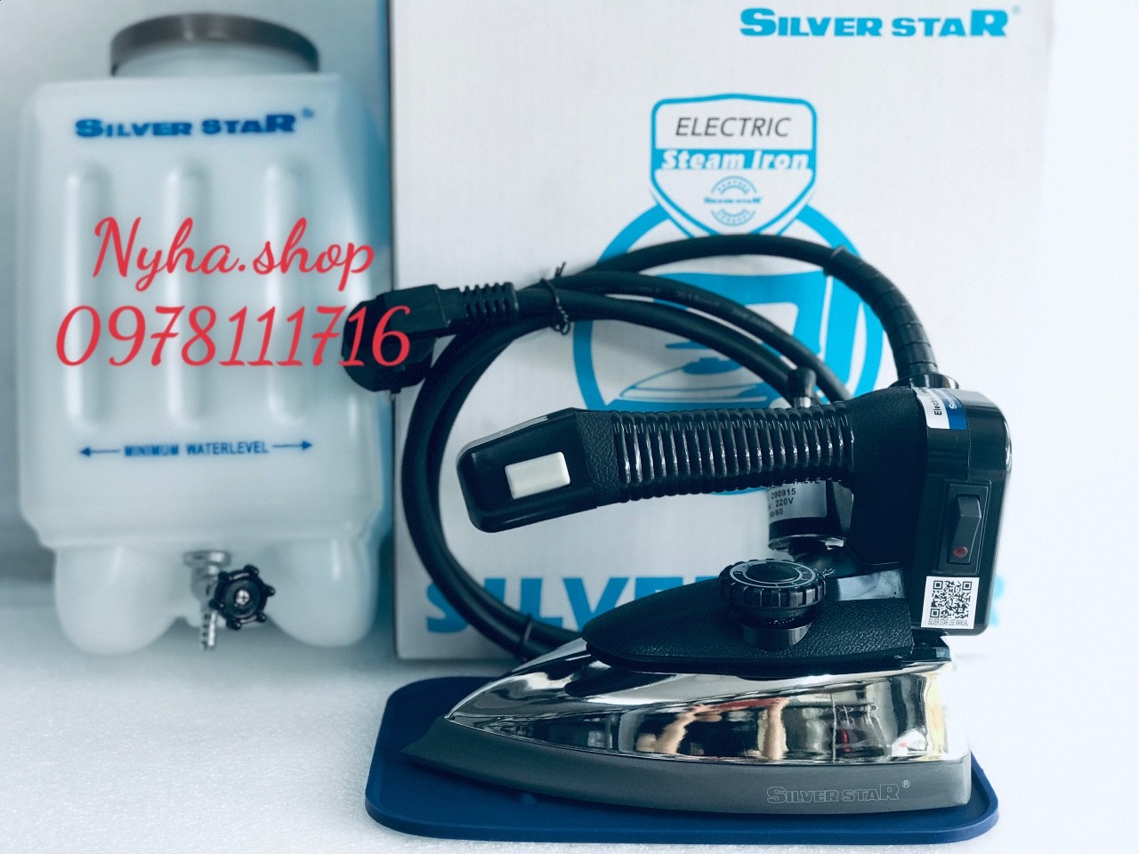 BÀN ỦI HƠI NƯỚC BÌNH TREO CÔNG NGHIỆP SILVER STAR ES-94A 1200W CHÍNH HÃNG