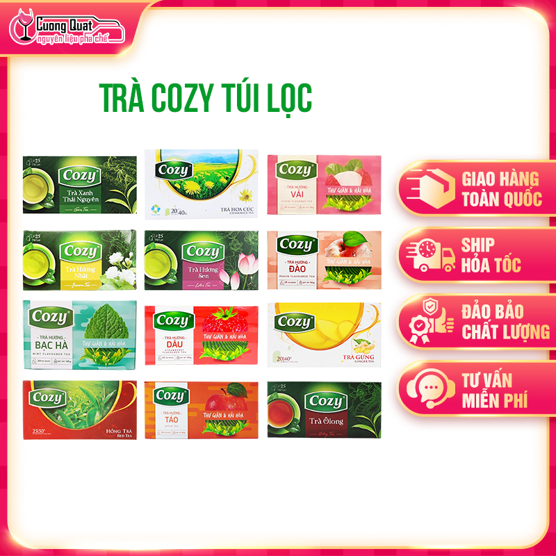  Trà Cozy Túi Lọc Có Nhiều Hương Vị 